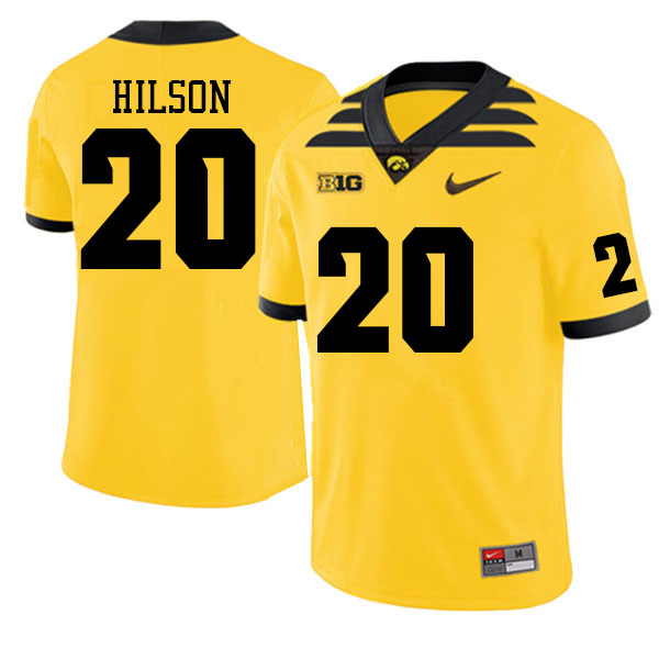 Men #20 Deavin Hilson Iowa Hawkeyes College Football Jerseys Sale-Gold - Click Image to Close